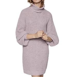 BCBGeneration Sweater Dress Gray Long Sleeve Cowl Neck Size M